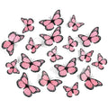 24Pcs Butterfly Magnets for Wall Refrigerator Craft Decor - Pink