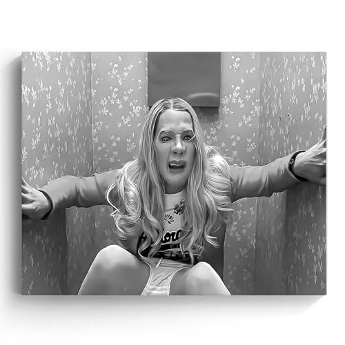 Funny Bathroom Wall Art Canvas Poster - White Chicks Comedy Movie Decor 20x24 in - Black & White