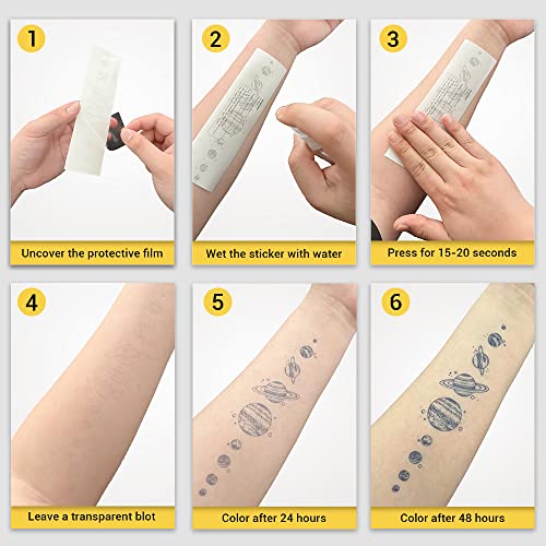 Semi Permanent Tattoo Sheets - Long Legged Spider Animal Design - Waterproof & Skin-Safe - Variation: Animal-MAN26