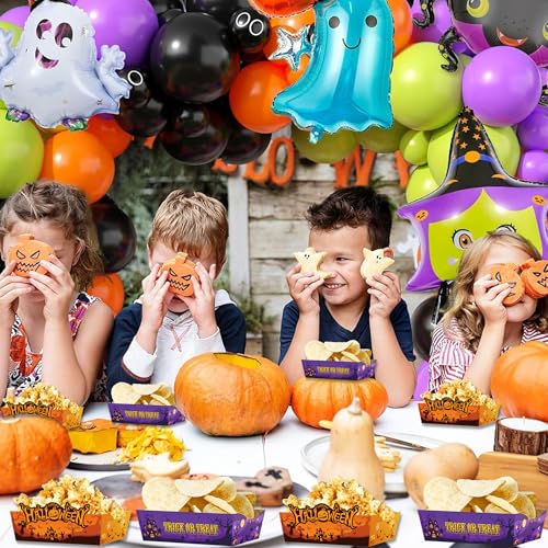 Halloween Disposable Food Trays 24pcs Trick or Treat Party Supplies