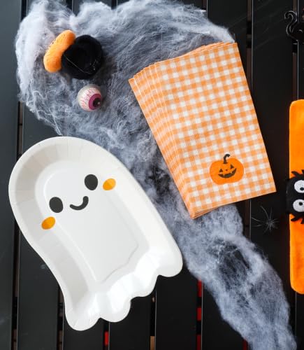 Halloween Party Supplies Set - 48 Disposable Plates & Napkins for 24 Guests