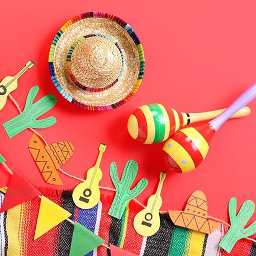 Small Mexican Straw Sombrero Hats 12 Pack - Party & Celebration Accessories