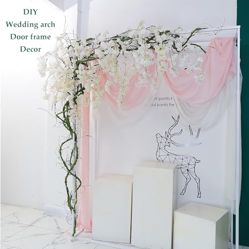 118-Inch Fake Green Grapevine Garland - Small, Flexible Artificial Tree Branches