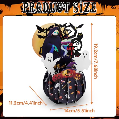 3D Halloween Ghost Greeting Card - Spooky Holiday Decorations & Gifts