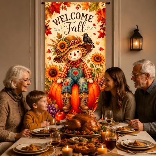 Thanksgiving Door Cover Decoration 71 x 35 Inches - Style C
