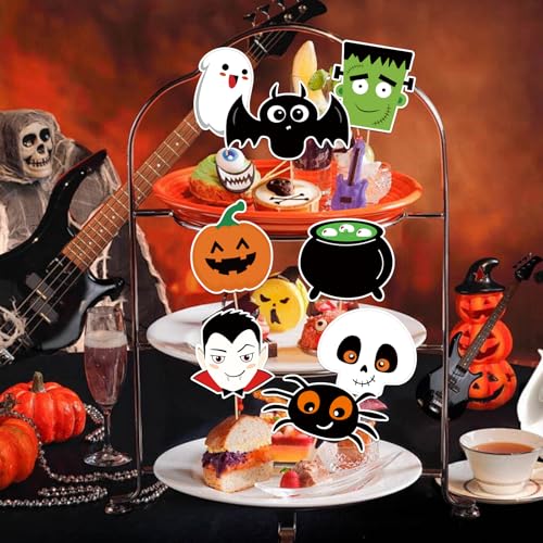 24 Pcs Halloween Cupcake Toppers Party Decorations Cake Decor Kids & Adults