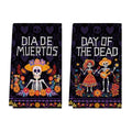 Skeleton Day of The Dead Kitchen Towels Set of 2 18x26 Inch - Stylish & Absorbent