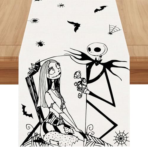 Halloween Table Runner for Home Decor, 13x72 Inches, Reusable Polyester