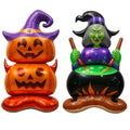 Halloween Foil Balloons Set - Witches and Pumpkin Theme Party Decorations