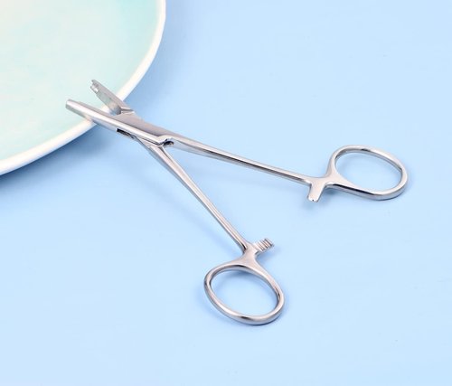 QWALIT Piercing Ball Removal Tool Stainless Steel Dermal Anchor Forceps for Dermal Tops Remove or Screw on Ball Pliers for 3mm 16g Nose Septum Earrings Lip Ring Labret Jewelry Changing Tool Pliers