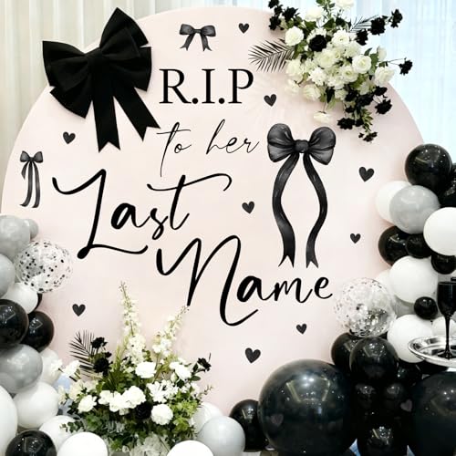 Black Rip to Her Last Name Sign Decal for Bridal Shower & Halloween Backdrop