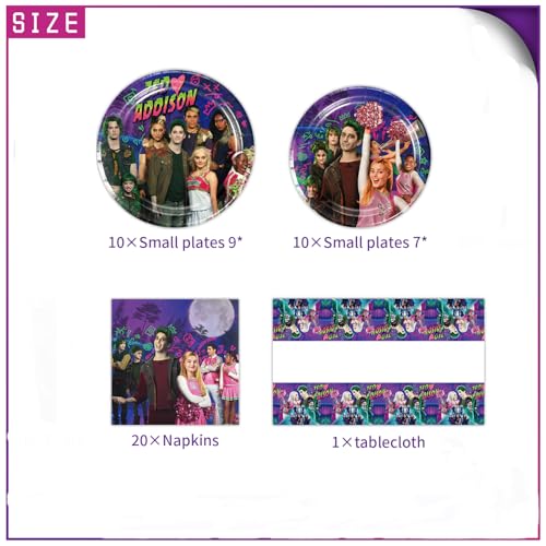 Zombie Birthday Party Supplies Set with Plates Banner and Napkins - Horror Theme Decorations for Adults and Kids