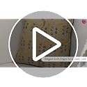 14x14 Linen Throw Pillow Cover - Mustard & Red Square Cushion for Sofa Bed