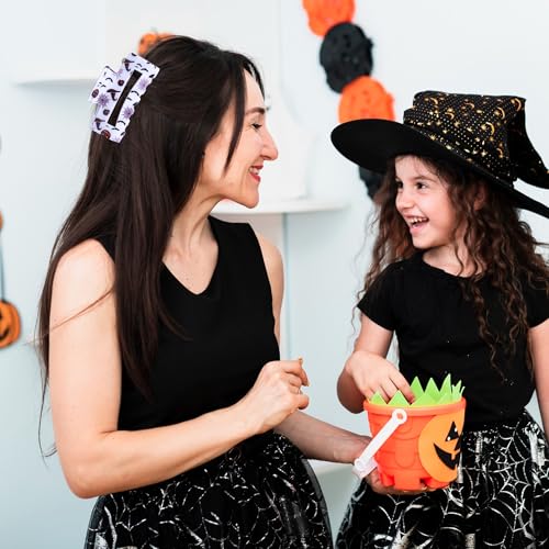 Halloween Hair Claw Clips - Ghost, Witch Hat & Bat Design, Strong Hold, Party Accessories - Halloween-C
