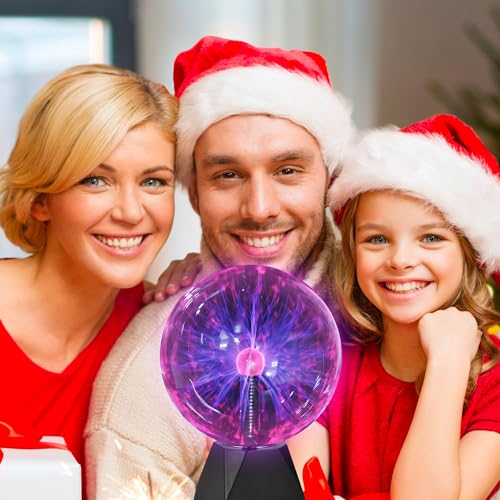 PowerTRC 8 Inch Plasma Globe Night Lamp - Interactive Touch & Sound Science Decor, USB Powered, Kids & Party Gift - Variation #3