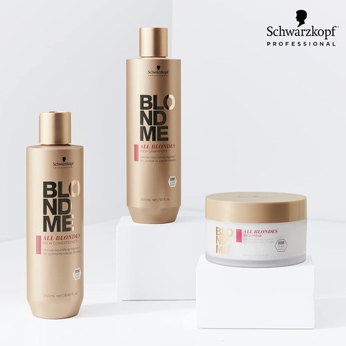 BlondMe All Blondes Rich Conditioner - Nourishing Daily Treatment for Color-Treated Blonde Hair (300ml)