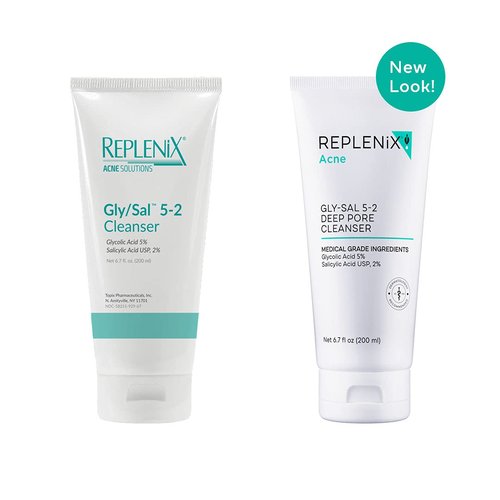 Replenix Gly-Sal Deep Pore Facial Cleanser - Medical-Grade 5% Glycolic & 2% Salicylic Acid | 6.7 fl. oz