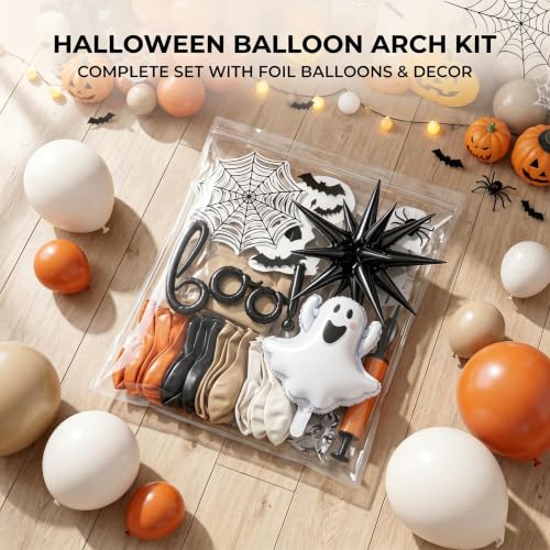 Halloween Balloon Arch Kit with Ghost and Boo Balloons - Spooky Party Decorations