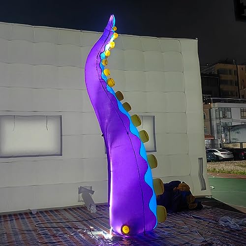 Inflatable Octopus Tentacle Decor with Blower - Purple A for Halloween & Outdoor Events