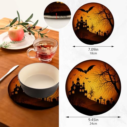 ALAZA Halloween Cotton Trivets for Hot Dishes - Color06, 2 Pack