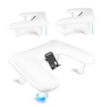 JODSONE U-Shaped White Manicure Arm Rest for Nails Tech with Rotating 360°Built-In Phone Holder and Adjustable Nail Arm Rest Detachable Manicure Hand Rest for Salon Design