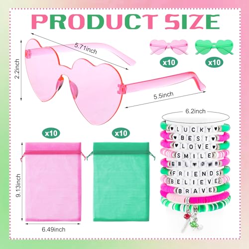 50 Pcs Kids Party Accessories Set with Sunglasses Bracelets & Goodie Bags