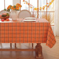 Fall Orange Rectangle Vinyl Tablecloth 60x120 Inches - Durable Waterproof Autumn Decor