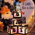 Halloween Baby Shower Decorations Set with Balloons, LED String Lights & Boxes