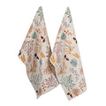 Fall Kitchen Towels Set - Autumn Leaves Cotton Dish Towels 18x28 - 2 Pack