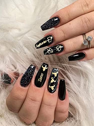 Zodiac Nail Charm Set - 2 Boxes Constellation Nail Art Accessories