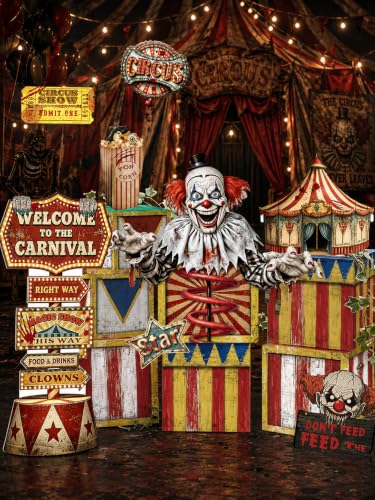 Halloween Creepy Carnival Decorations Set for Parties and Events