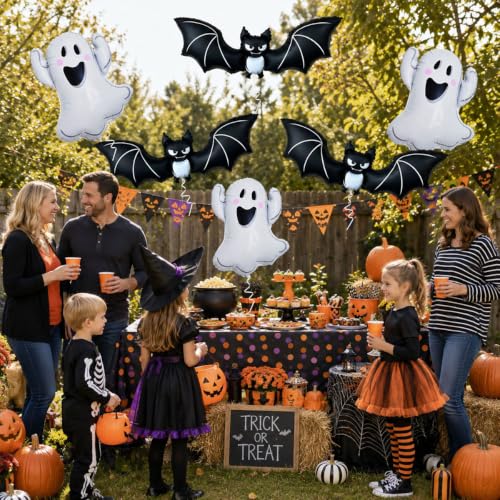 Halloween Ghost Balloons - Ghost Variation, 6 Pack Halloween Decorations