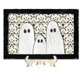 PAIVSUN Black Ghost Farmhouse Halloween Table Decor - Rustic Rustic Rustic Ghost Sign Centerpiece for Home & Party