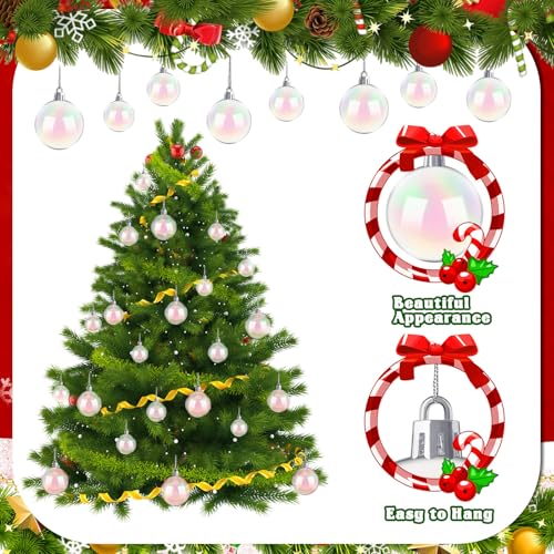 50 PCS Halloween Iridescent Plastic Ball Decorations - 1.18 to 3.15 Inch Sizes
