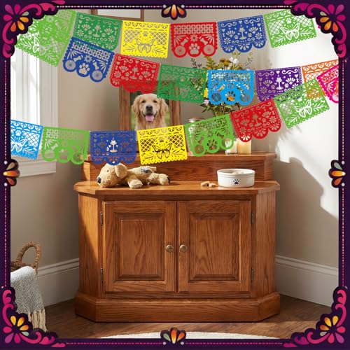 Pet Day of the Dead Banner Set - 6 Vinyl Decorations for Celebrations