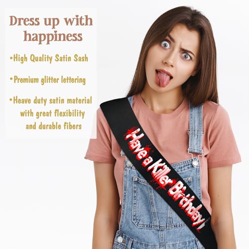 Halloween Costume Sash - Have A Killer Birthday Spooky Party Accessory