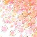 Pink Gradient Flower Beads & Round Charm Set for Jewelry Making - 200Pcs