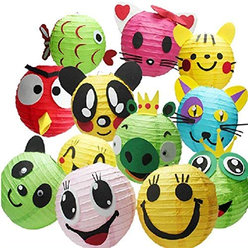6 Inch White Paper Lanterns - 12-Pack Decorative Round Party Hanging Lights