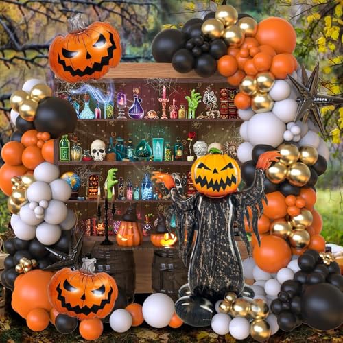 Halloween Magic Potion Shelf Backdrop 8x6FT Spooky Witch Skull Photo Booth Decor