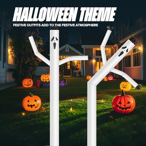 6ft Inflatable Ghost Dancing Tube Man with Blower & Spotlight for Halloween Yard Decor