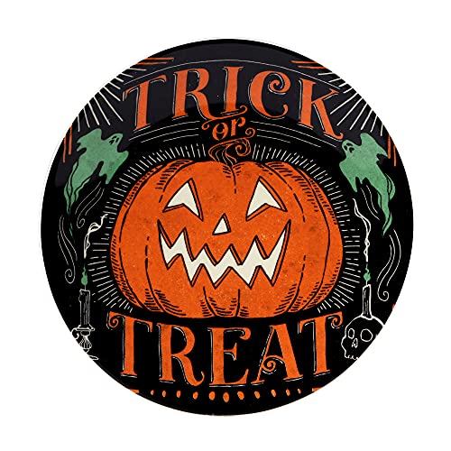 Medium Assorted Halloween Canape Plates - Set of 4, 6 Inch Ceramic Dinnerware