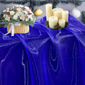Royal Blue Organza Fabric 10 Yards Continuous Shiny Tulle Wedding Decor