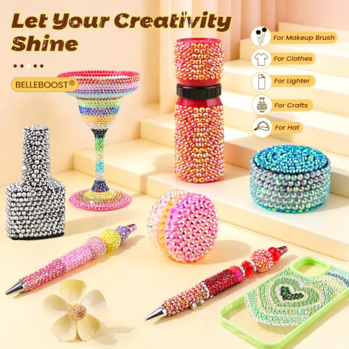 Bedazzling Rhinestone Kit with 36,000 Gems & Adhesives for Crafts