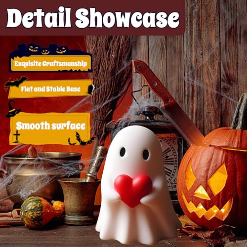 Red Ghost Figurine - Funny Love Halloween Ghost Decoration for Gift, Wedding, Anniversary