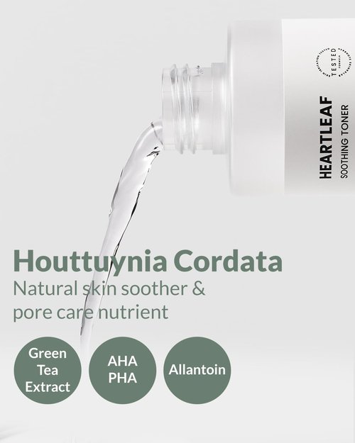 HERBNOTE Heartleaf Soothing Moisture Toner - Low pH, 80% Heartleaf Extract, Enriched with Houttuynia Cordata & Green Tea, Clinically Tested, No Irritation - Ideal for Sensitive Skin, 6.76 f l. oz