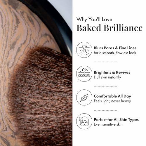 Jerome Alexander Baked Brilliance Powder Foundation - Medium, Flawless Finish & Brightening