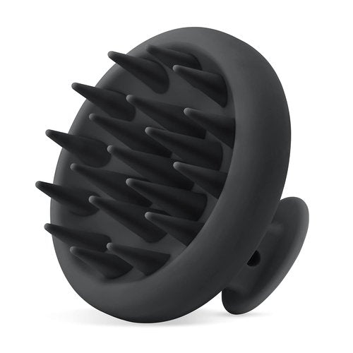 HEETA Scalp Massager - Hair Growth Scrubber with Soft Bristles | Dandruff Exfoliator & Relaxation, Black