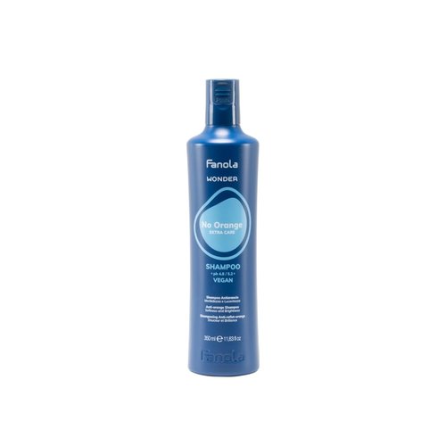 Fanola Wonder No Orange Blue Shampoo - Toning Shampoo for Color Treated Hair | Neutralizes Brassy Tones - Vegan & Sulfate-Free (11.8 fl oz)