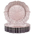 Pink Charger Plates Set of 12 - Reef Design for Dinner & Events - Variation of Pink / 1