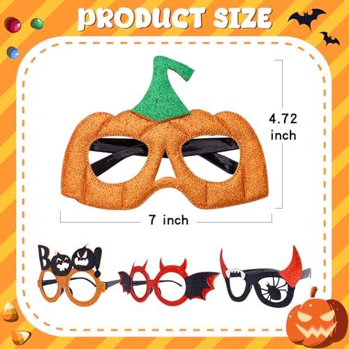 16PCS Halloween Glasses & Headbands Costume Set - Party Photo Props